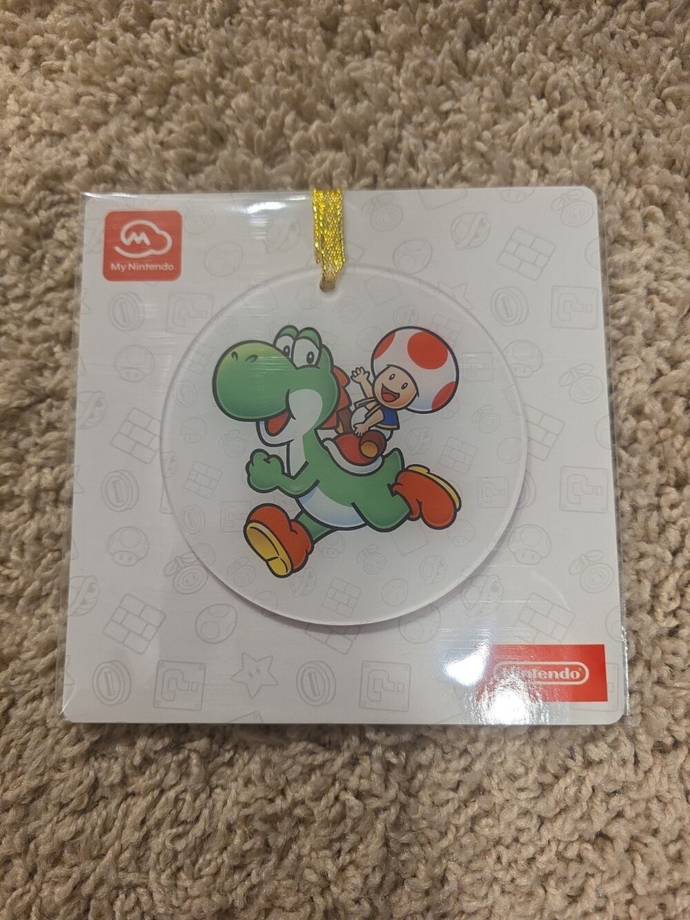 My Nintendo Super Mario Christmas Ornament "Yoshi And Toad"